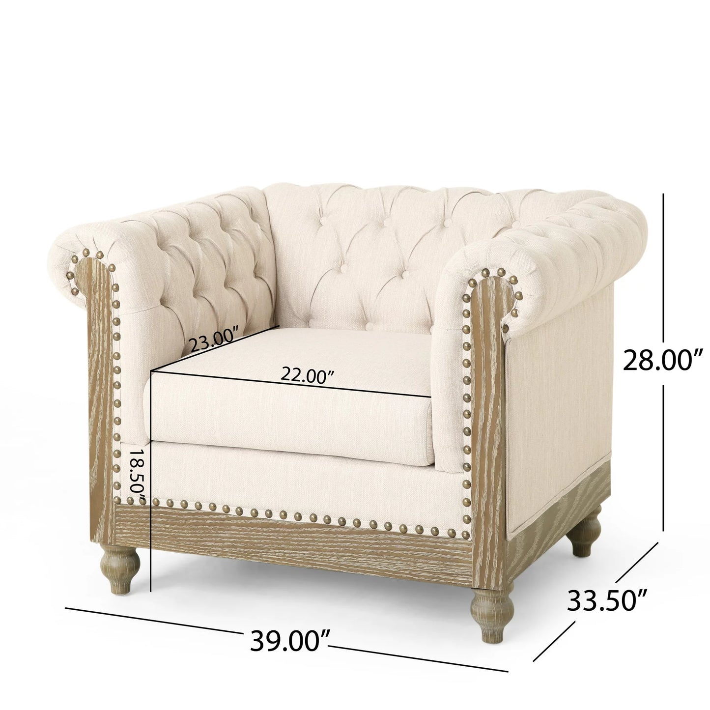 Chesterfield Tufted Club Chairas